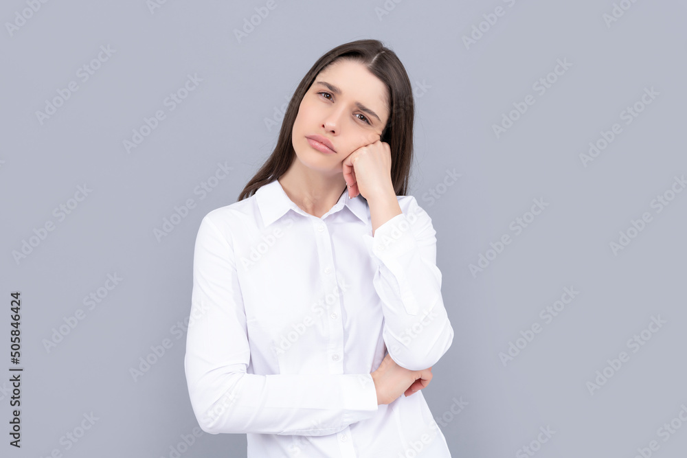confident lady boss. sad businesswoman in white shirt. business success. confident lady boss. sad businesswoman in white shirt. business success.