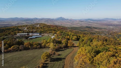 Autumn landscape of Cherna Gora (Monte Negro) mountain, Pernik Region, Bulgaria photo