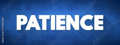Patience text quote, concept background