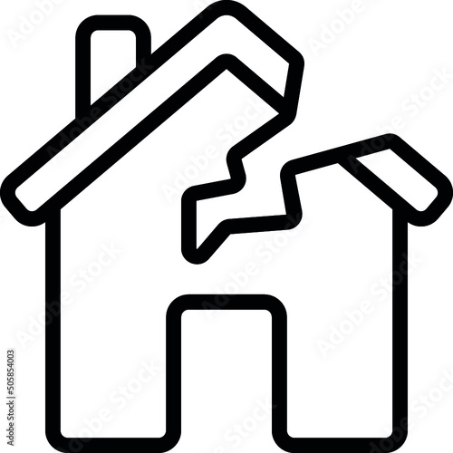 Broken House Icon