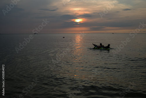 boat at sunset © harto
