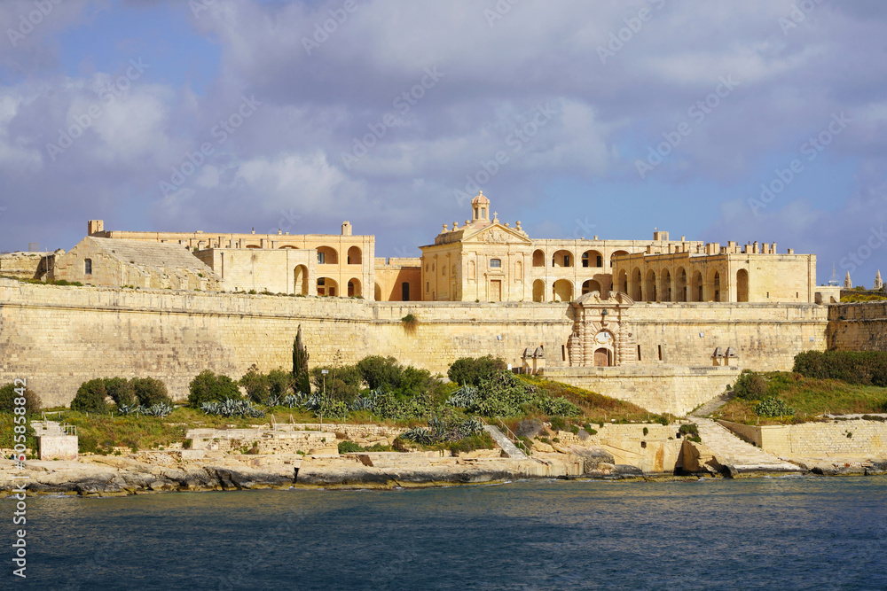 Fort Manoel view from Valletta, Malta Island