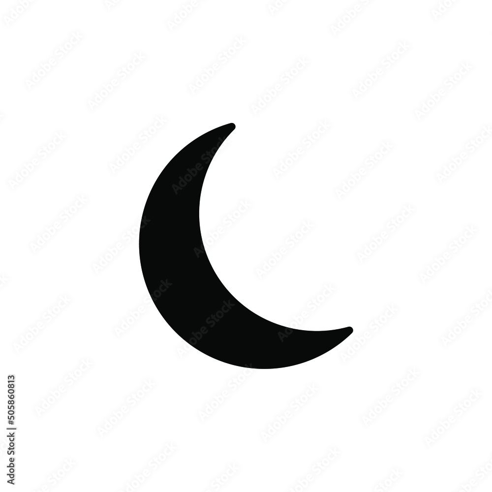 Moon, Night, Moonlight, Midnight Solid Line Icon Vector Illustration Logo Template. Suitable For Many Purposes. Moon, Night, Moonlight, Midnight Solid Line Icon Vector Illustration Logo Template. Suitable For Many Purposes.