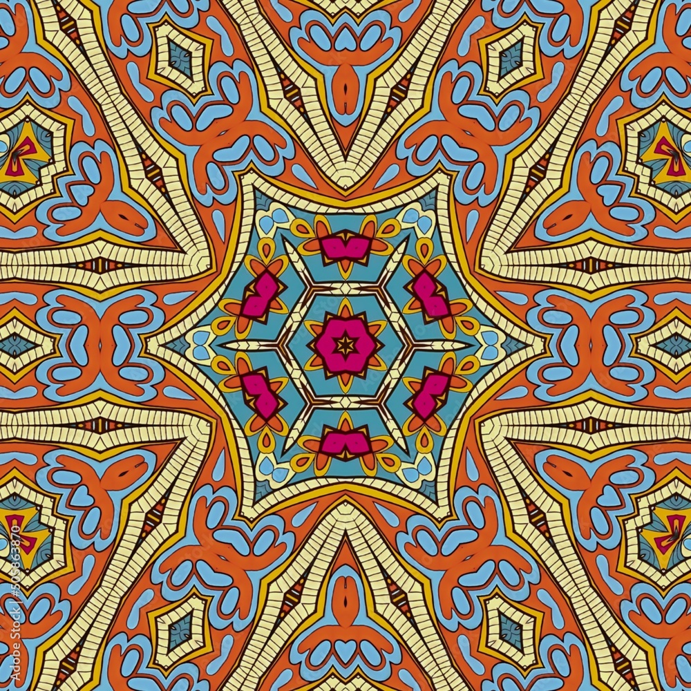 Luxury Pattern Background Mandala Batik Art 415