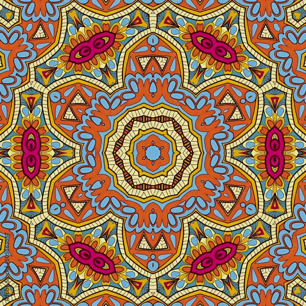 Fototapeta premium Luxury Pattern Background Mandala Batik Art 414