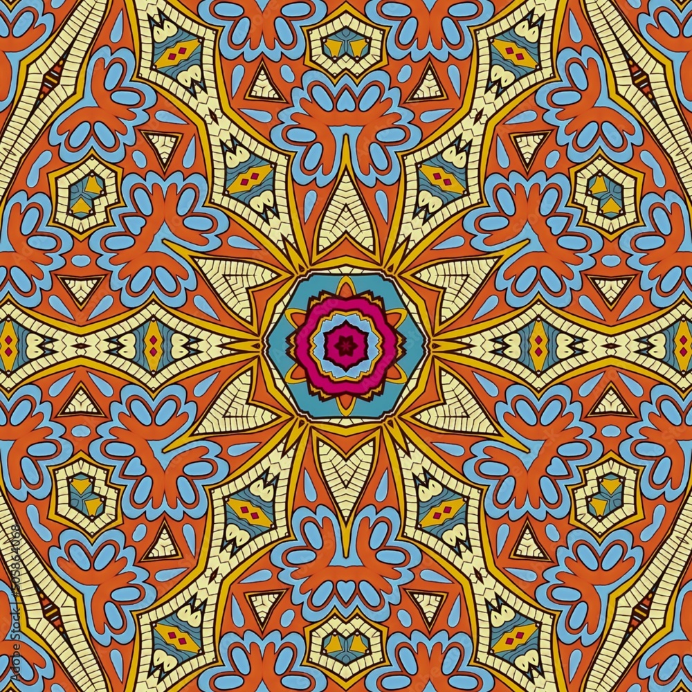 Luxury Pattern Background Mandala Batik Art by Hakuba Design 405