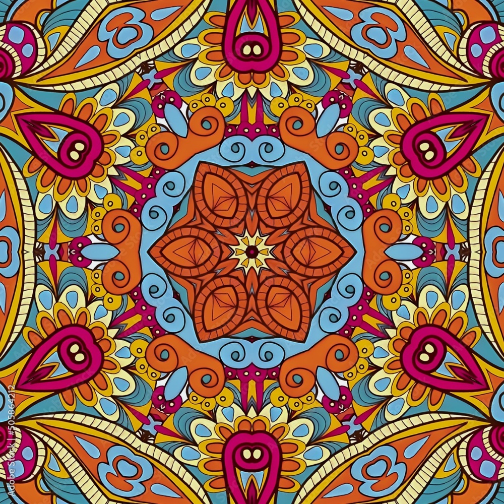 Luxury Pattern Background Mandala Batik Art by Hakuba Design 391