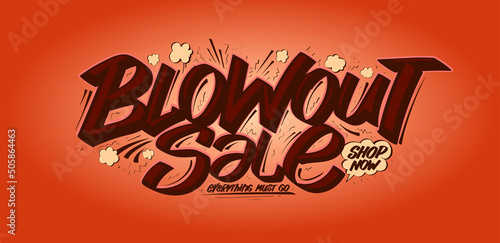 Blowout sale vector web banner design template