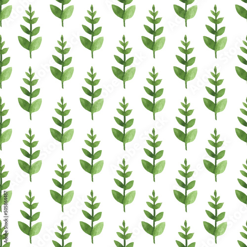 Fototapeta Naklejka Na Ścianę i Meble -  Seamless pattern with branches, leaves. Textured background for your design projects, textile, wrapping, wallpaper, web