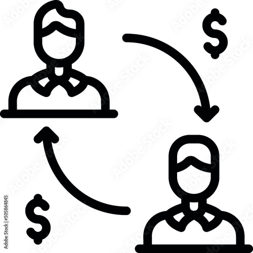 Peer To Peer Lending Icon
