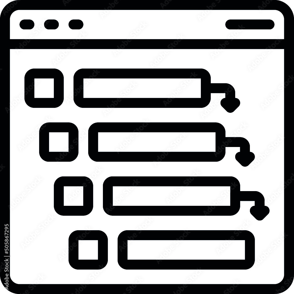 Waterfall Web Development Icon Waterfall Web Development Icon