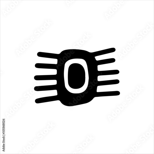 Eye symbol. Hand drawn picture of primitive tribes. Vector illustration