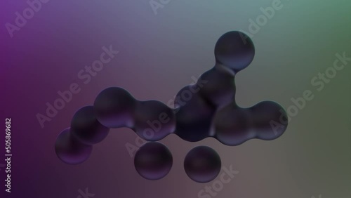 soft balls touching each other moving around like fluid ink floating on space and rotating 4K UHD motion design