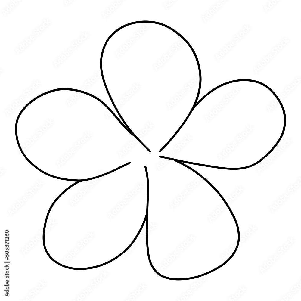 frangipani vector outline illustration frangipani vector outline illustration