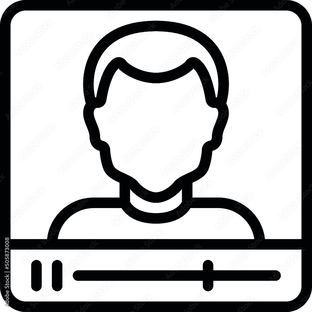 Male In Video Icon Male In Video Icon