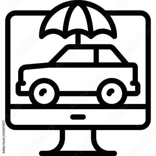 Online Car Insurance Icon