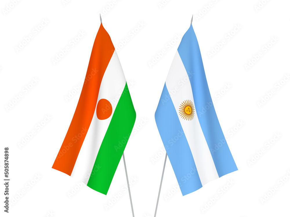Argentina and Republic of the Niger flags Argentina and Republic of the Niger flags