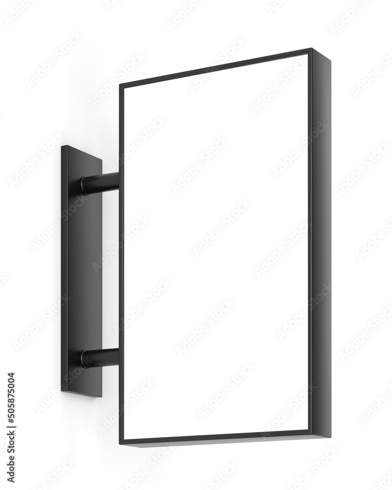 Blank rectangle light box sign mockup with copy space Illustration Stock |  Adobe Stock