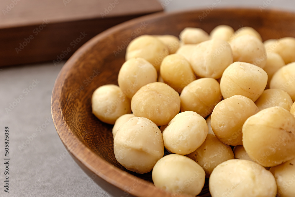 Small, round and fragrant nut macadamia Small, round and fragrant nut macadamia