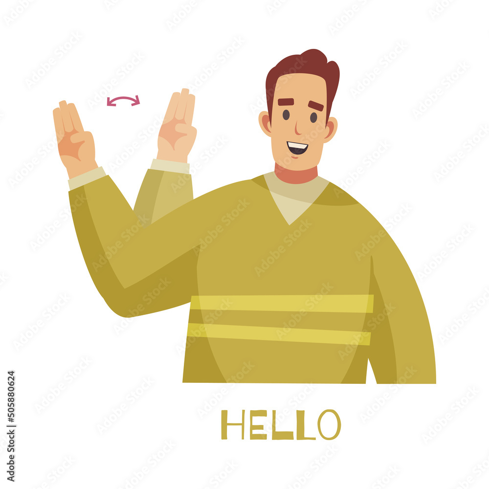 Deaf Phrase Hello Composition Deaf Phrase Hello Composition