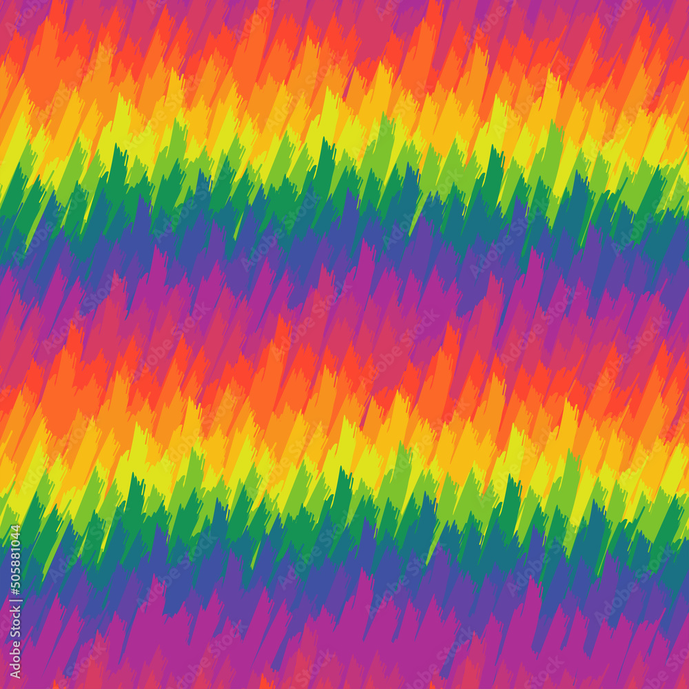 Abstract colorful seamless pattern with rainbow colors, vibrant background, great for textiles, wrapping, banners, wallpapers - vector design