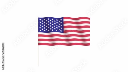 Wallpaper Mural Animation of waving american flag. United states of america or USA. Animated stock video. Looped video. Realistic national symbol. Memorial day concept, july fourth, independence day Torontodigital.ca