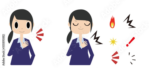 胸をたたいて自信があるお任せくださいのポーズをとる会社員
