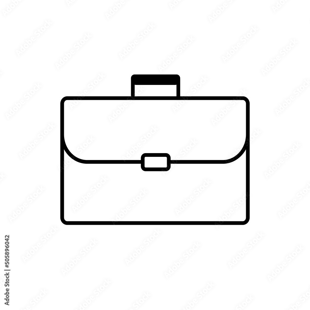 Briefcase icon black line with white backgound. Pixel perfect simple vector Briefcase icon black line with white backgound. Pixel perfect simple vector