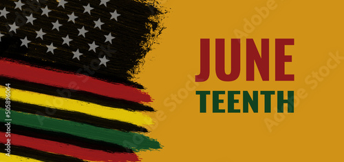 Juneteenth Freedom Day. African heritage . June 19. Celebrate Black Freedom. Flag photo