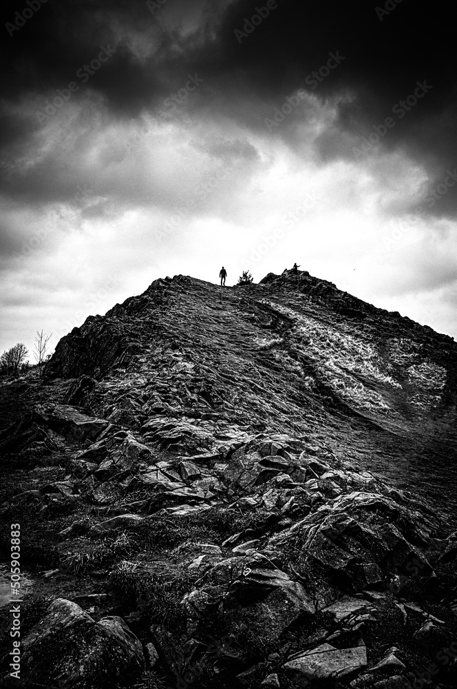 Lone walker - Rocky Pathway
Holyrood -  Black and White - Edinburgh, Scotland