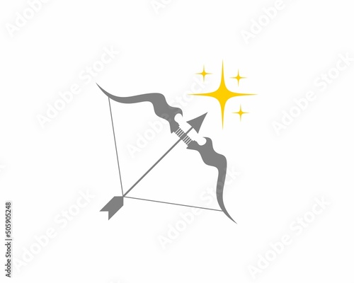 Принти на полотні Bow and Arrow targeting stars logo