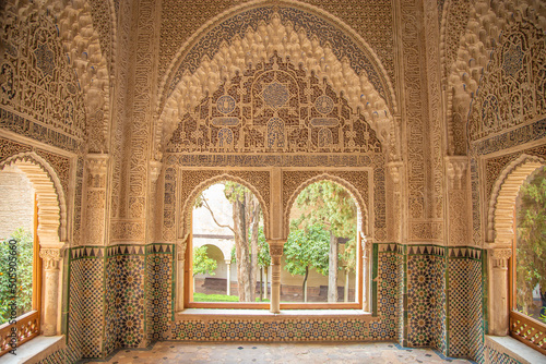 Mirador de Lindaraja, la Alhambra, Granada, Palacios Nazaries.  photo