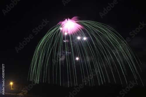 Fireworks in the night photo