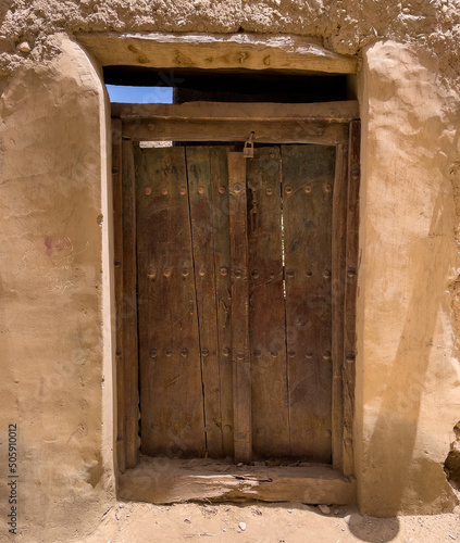 An old wooden door made in Amman about 30 years ago