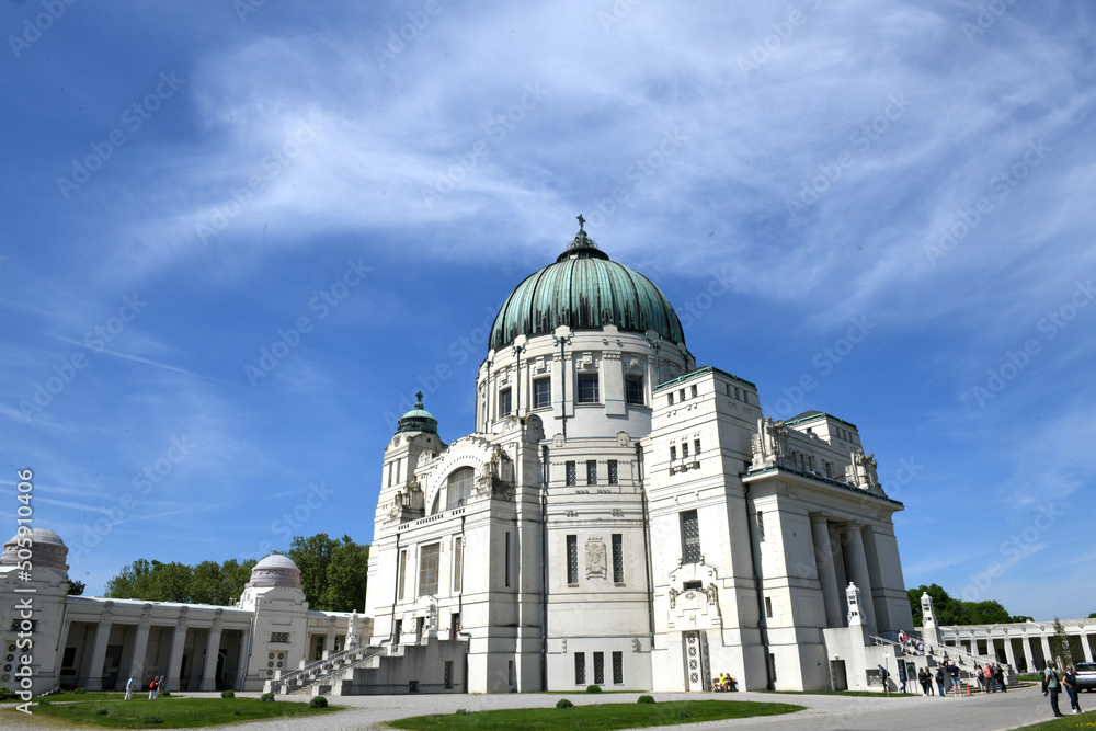 Friedhofskirche zum heiligen Karl Borromäus auf dem Zentralfriedhof in Wien, Österreich, Europa