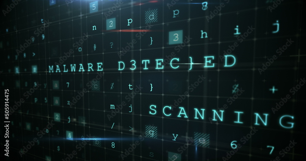 Digitally generated warning sign for online fraud Digitally generated warning sign for online fraud