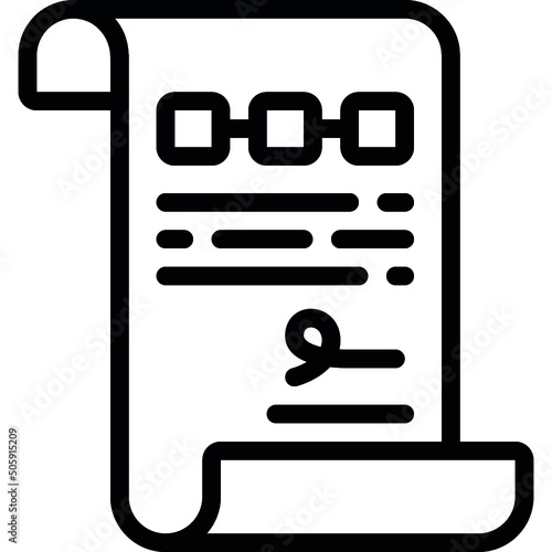 Blockchain Contract Icon