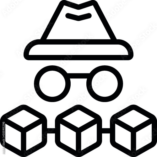 Anonymous Blockchain Icon