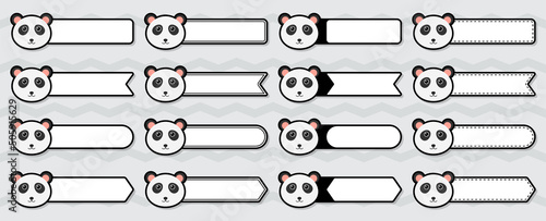 Note sticker set with Panda