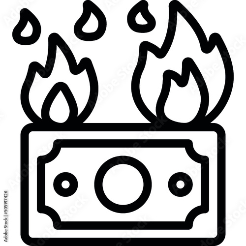 Burning Money Icon