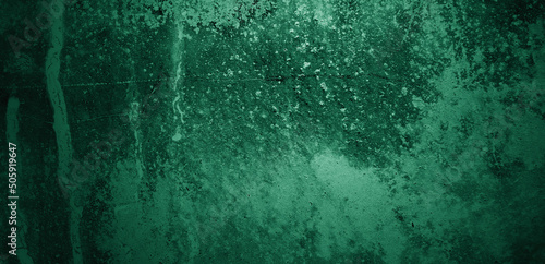 Green wall texture. Abstract background. Dark cement texture for background. scary concrete