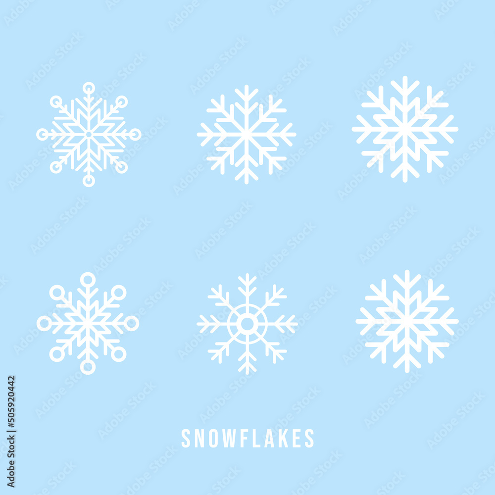 Snowflakes in winter, illustration of the weather concept , Paper cut style ,Vector illustration EPS 10