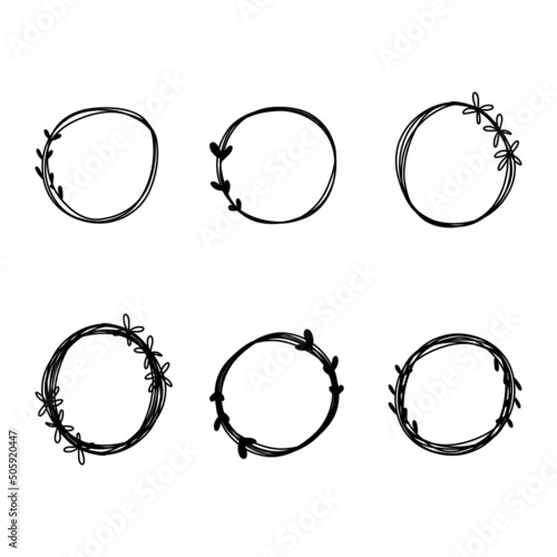 Set circle isolated on white background. Vector Illustration EPS 10