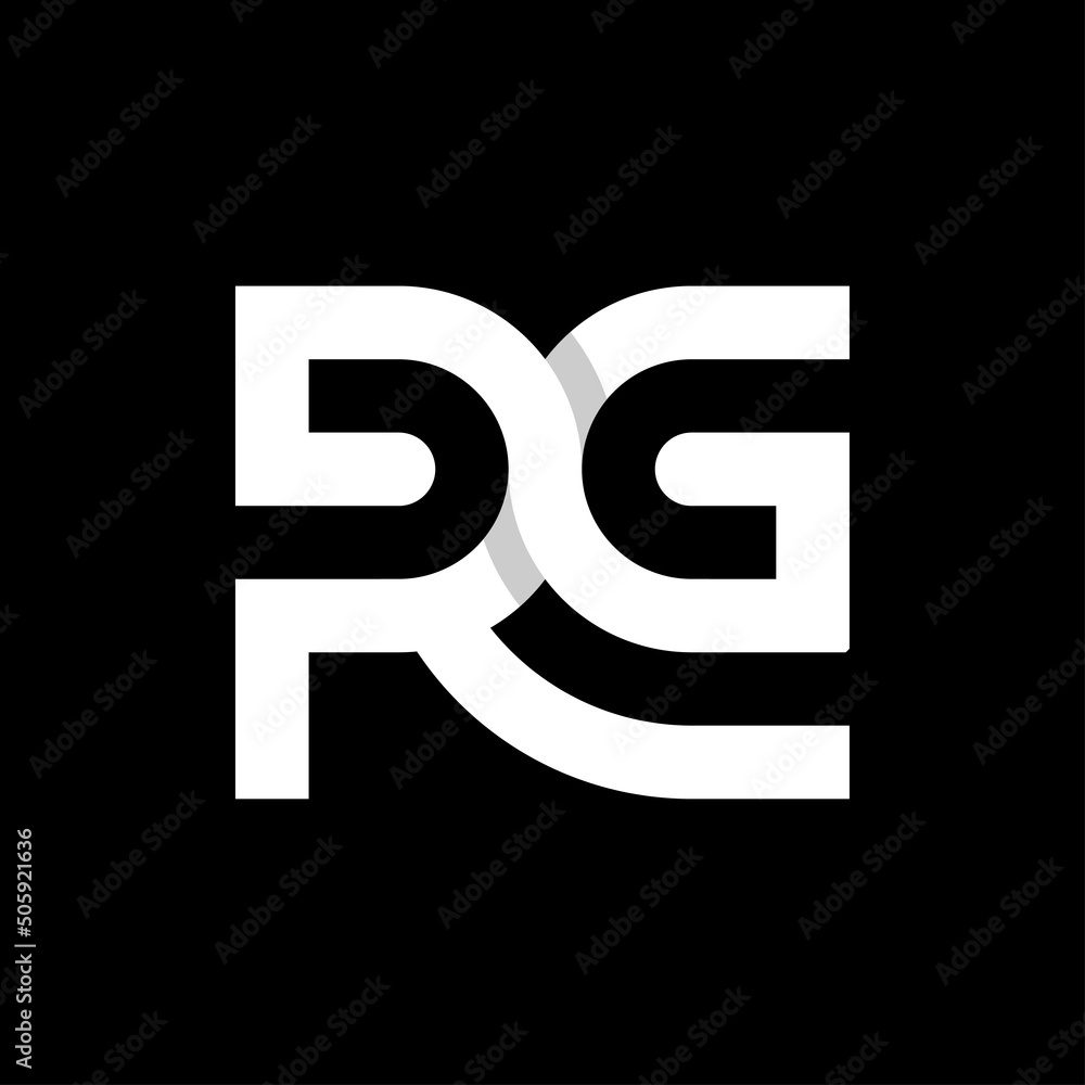 Creative letter RG logo design Creative letter RG logo design