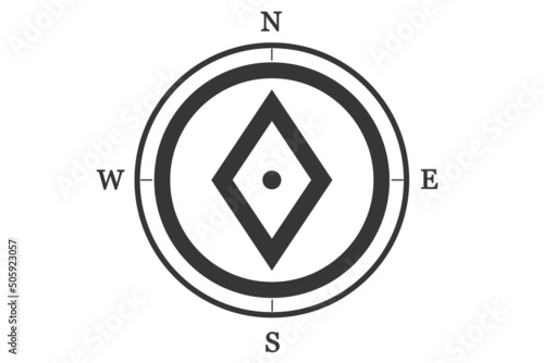 compass icon on white background