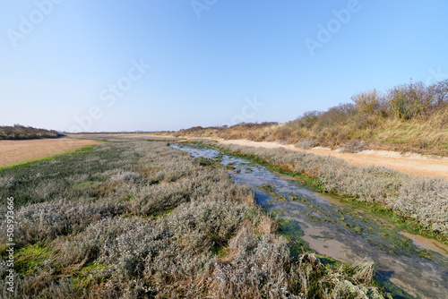 Estuary of the Orne river in Normandy coast