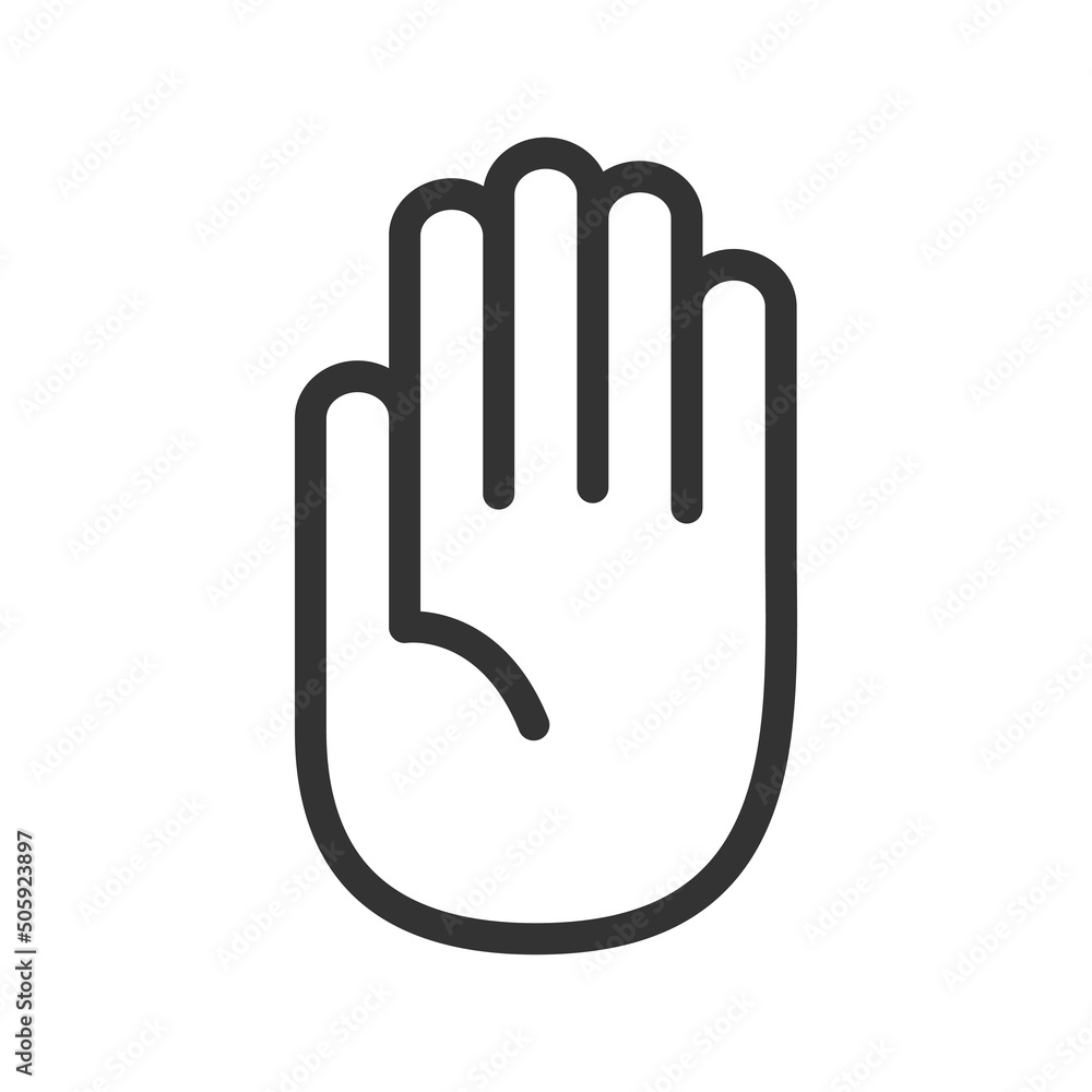 Outline Hand symbol. Vector illustration. Outline Hand symbol. Vector illustration.