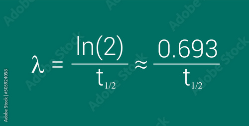 decay constant of radioactive elements formula
