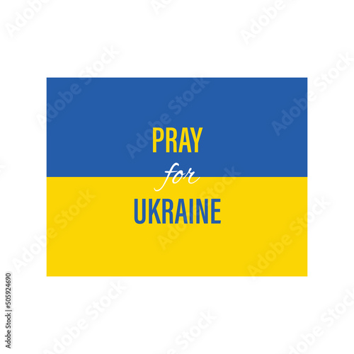Pray for Ukraine, Ukraine flag praying concept vector illustration.