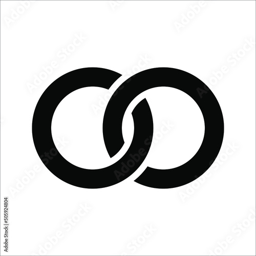 Foto Vector illustration of Infinity symbols on white background